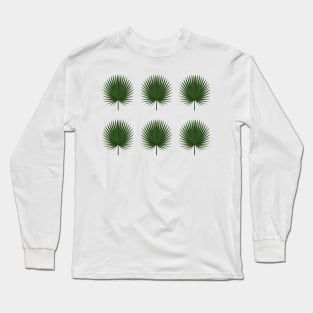 green palm leaves design Long Sleeve T-Shirt